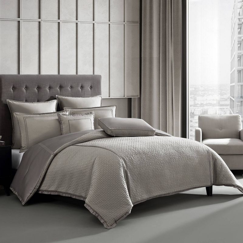 Riverbrook Home 8pc King Kendall Comforter Bedding Set Gray, 3 of 10