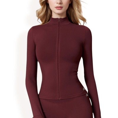 Anna-Kaci Active Women's Long Sleeve Full Zip Sports Jacket with High Collar and Slim Fit Design