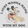 Women's Mickey & Friends I Just Wanna Hang With My Dog Pluto Racerback Tank Top - 2 of 4
