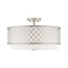 Livex Lighting Arabesque 3 - Light Semi-Flush Mount in  Brushed Nickel - 3 of 4