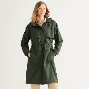 Lands' End Women's Crinkle Raincoat - 1 of 4