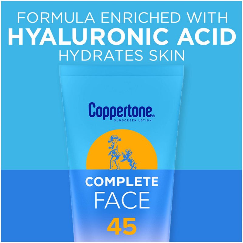 Coppertone Complete Face Sunscreen Lotion - SPF 45 - 2.5 fl oz, 5 of 22