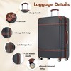 Lyngins Vintage 3-Piece Luggage Set – 24" Expandable Hardside Suitcase, Travel Duffel Bag (Trolley Sleeve), Toiletry Bag, 3-Step Telescoping Handle - 2 of 4