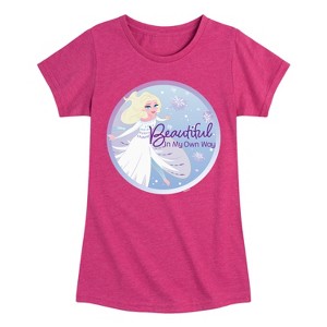Girls' - Frozen - Elsa Beautiful In My Own Way Fitted Short Sleeve Graphic T-Shirt - 1 of 4