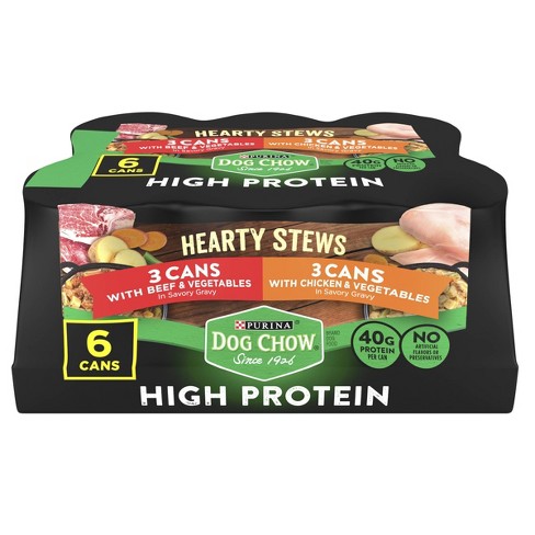 Dog chow high outlet protein wet dog food