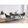 LeisureMod Elega Modern Dining Table Rectangular Tabletop and Durable Black Stainless Steel Base for Kitchen and Dining Room - 2 of 4