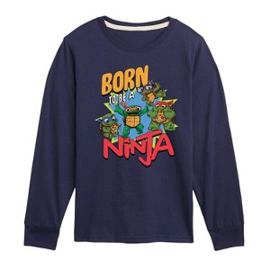 Boys' - Teenage Mutant Ninja Turtles Mutant Mayhem - Born To Be A Ninja Long Sleeve Graphic T-Shirt - 1 of 3