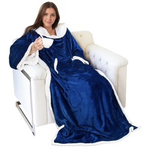 Catalonia Women Men Wearable Fleece Blanket Snuggie Robe for Adult Super Soft Warm Plush Fleece Lining TV Throws Wrap Blanket Cozy Gift for Woman Man - 1 of 4