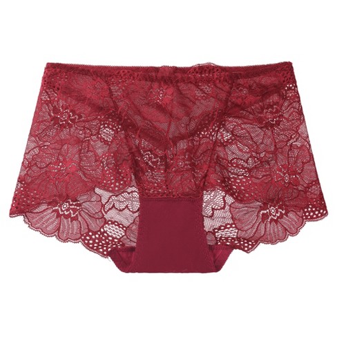 Agnes Orinda Women's Plus Size Panties Underwear Lace Breathable Mid Waist  Stretch Briefs Nude 1x : Target