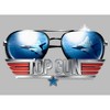 Girl's Top Gun Aviator Sunglasses Logo T-Shirt - 2 of 4
