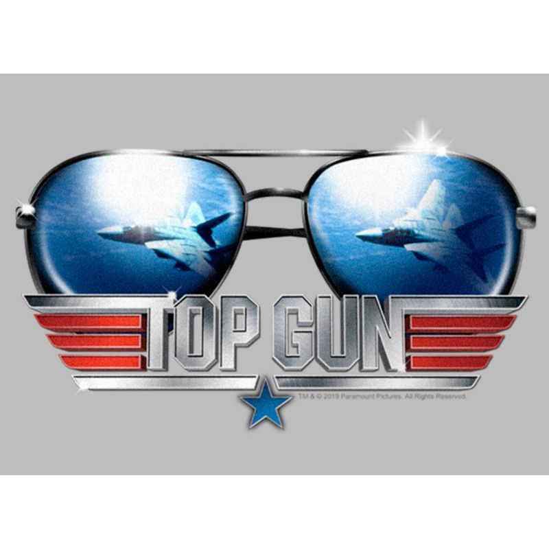 Girl's Top Gun Aviator Sunglasses Logo T-Shirt, 2 of 6