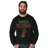 Funny Christmas Joke Jingle My Balls Men's Crewneck Sweatshirt Brisco Brands - 4 of 4