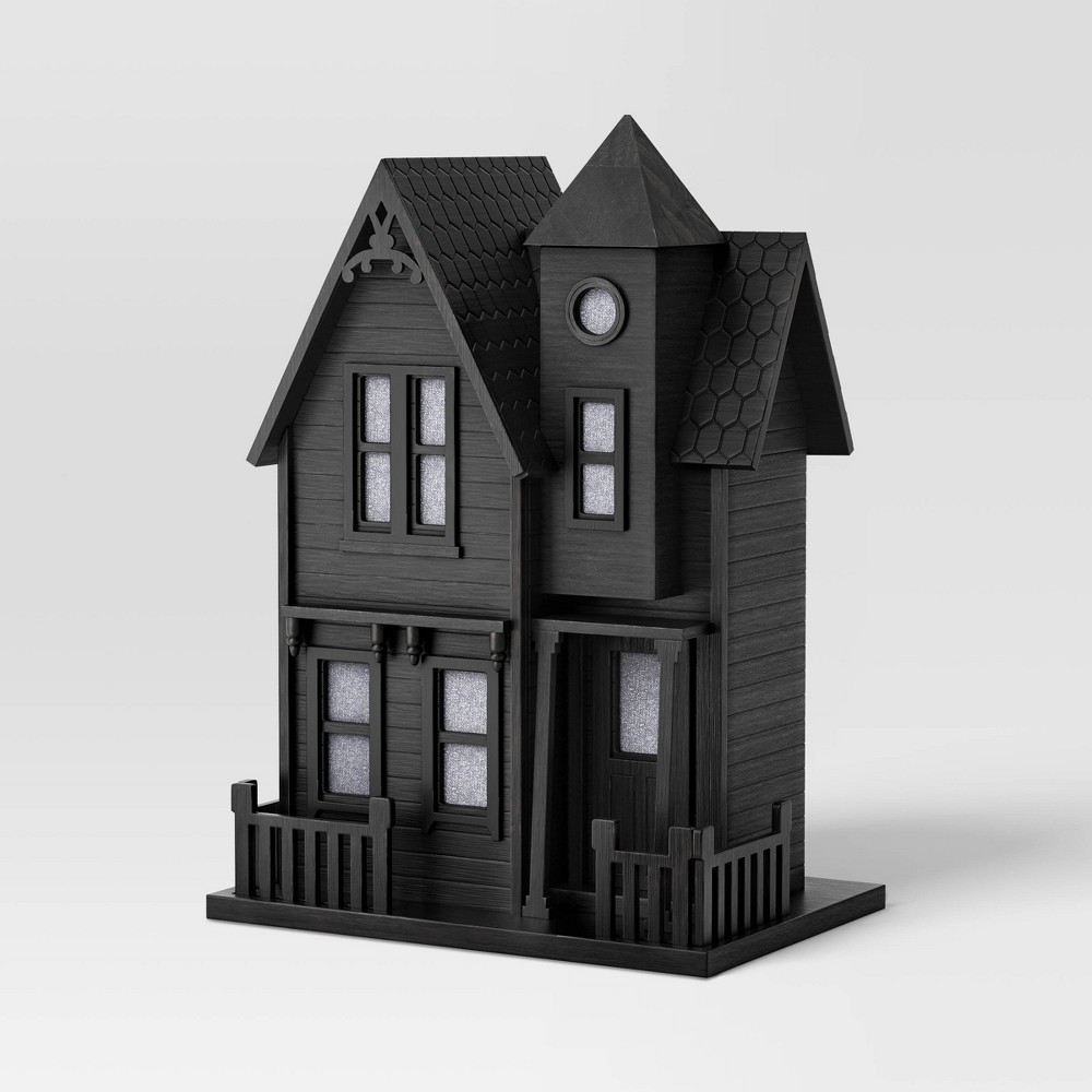 Photos - Other Decoration Large Haunted House Figurine Black - Threshold™