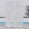 Wooakway 72"H 47"W Outdoor Metal Garden Trellis Privacy Screen Lattice Panel Indoor Room Divider - 3 of 4