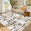Washable Modern Geometric Patchwork Print Living Room Rugs, Soft Ultra Thin Non Slip Bedroom Carpet for Dining Room Home Office - 4 of 4