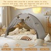 YEERSWAG Twin Bed Tent with Bear Pennants & Star Lights – Indoor Play Tent for Kids - 3 of 4