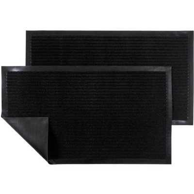 Oversized Ribbed Indoor/Outdoor Door Mat (24 x 36)-Perfect for Mud-Rooms,  High Traffic Areas, Garages, Doorways, and Everyday Home Use(Natural)