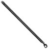 Chisel Stainless Steel Polished 8mm Black IP-plated 8.5" Curb Link Bracelet - 3 of 4