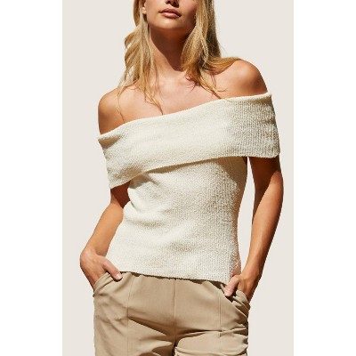 Women's Off Shoulder Knit Top - CRESCENT