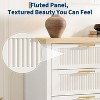 47.4'' Fluted 6-Drawer Dresser - Mid Century Wood Storage Cabinet w/50lb Drawers for Bedroom/Living Room - 4 of 4