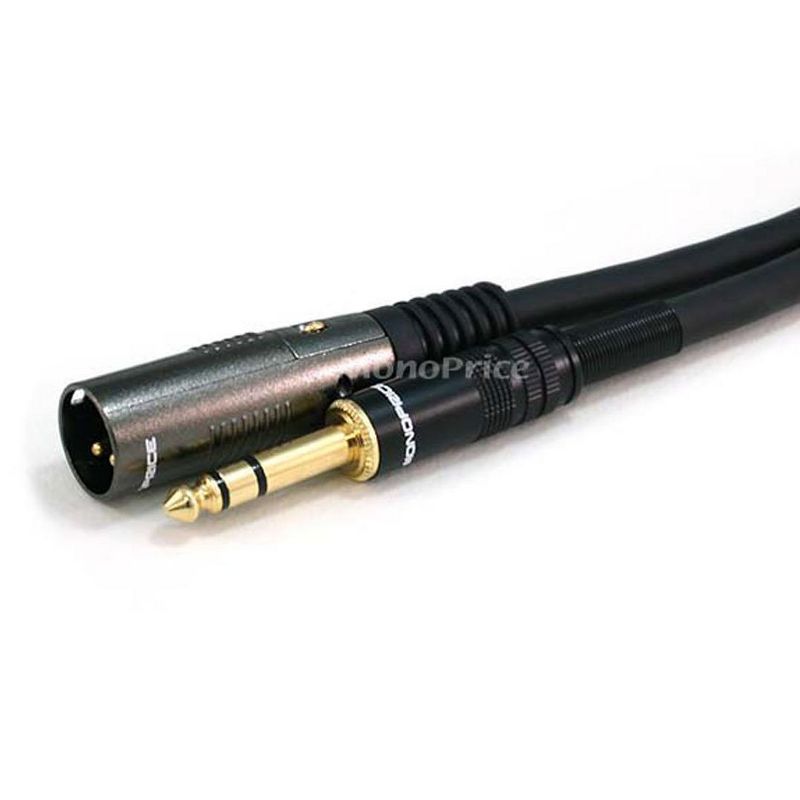 Monoprice XLR Male to 1/4in TRS Male Cable - 50 Feet | 16AWG, Gold Plated - Premier Series, 2 of 4