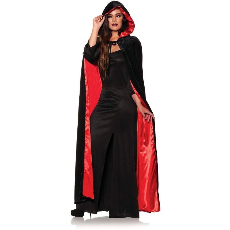 Underwraps Costumes Black & Red Adult Costume Cape | One Size, 1 of 2