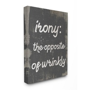 Stupell Industries Irony Definition Wrinkly Laundry Family Home Humor Gallery Wrapped Canvas Wall Art, 16 x 20 - 1 of 4