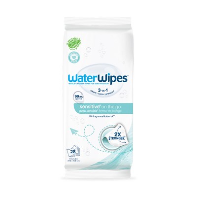 WaterWipes Plastic-Free On The Go 99.9% Water Based Baby Wipes - Unscented - (Select Count)
