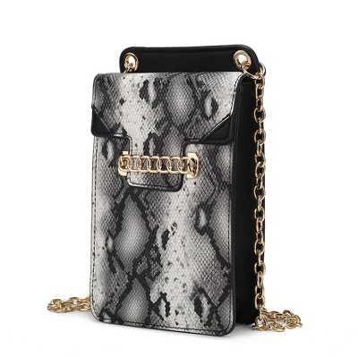 MKF Collection Yael Snake embossed Vegan Leather Phone Crossbody Bag by Mia K