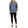 Erika Women's Indigo French Terry Leopard Print Sweatshirt | Medium - 4 of 4