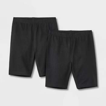 Girls' High-Rise Shorts - All in Motion Black M 1 ct