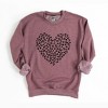 Simply Sage Market Women's Graphic Sweatshirt Valentine Leopard Heart - 2 of 4