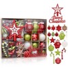 70 Pcs Shatterproof Christmas Ornaments, Christmas Tree Ball Decorations Set, Plastic Hanging Balls for Xmas Holiday Party Wedding Decor - 2 of 4