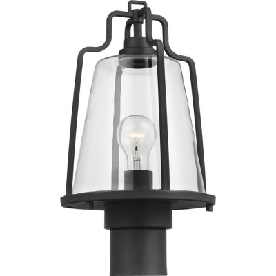 Benton Harbor Black Composite Polymer Outdoor Post Lantern
