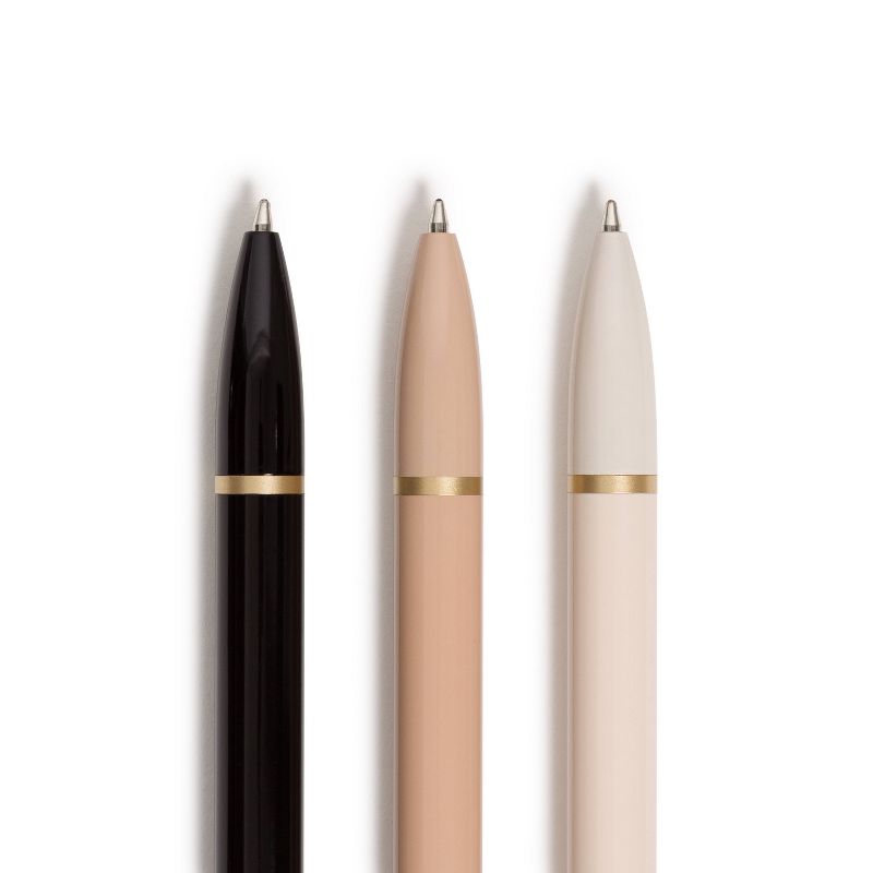 U Brands 3ct Monterey Ballpoint Pens Classic 1.0mm Black Ink, 5 of 8
