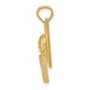 Black Bow Jewelry 14k Yellow Gold Basketball Hoop and Backboard Pendant - 2 of 4