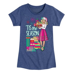 Girls' - Barbie - Tis the Season Fitted Short Sleeve Graphic T-Shirt - 1 of 4