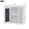 NicBex Wall Mounted Bathroom Storage Cabinet,35'' x27.5'' Medicine Cabinet with 6 Open Shelves and Mirror,Bathroom Storage Cabinet for Bathroom - 3 of 4