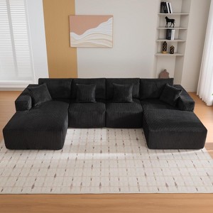 Sectional Cloud Couch with L-Shape Chaise,Modern Modular Sofa with Deep Seat, Upholstered Couches for Living Room Bedroom,No Assembly Required - 1 of 4