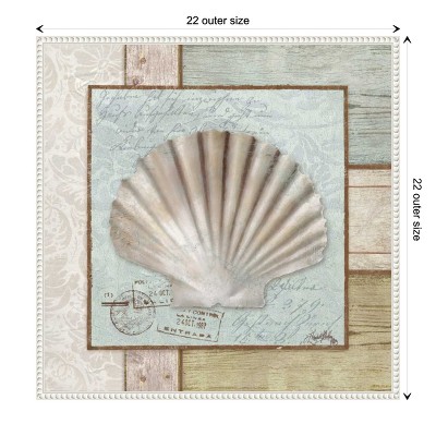 Amanti Art Traveling By Sea I by Elizabeth Medley Canvas Wall Art Print Framed 22 x 22-in.