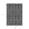 Black Gray And Ivory Geometric Washable Indoor Outdoor Area Rug - 3 of 4