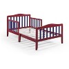 NicBex Twin Size Simple Wood Toddler Bed with Wooden Curved Headboard & Safety Rail,Cute Platform Bed for Kids Room - 3 of 4