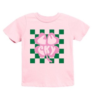 The Juniper Shop Lucky Clover Checkered Youth Short Sleeve Tee - 1 of 3