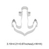 Unique Bargains Cookie Cutters Anchor-shaped Cookie Mould Dishwasher Safe Stainless Steel Silver Tone 3.2"x4.2"0.7" 1Pcs - 3 of 4