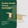 Cobbe Bathroom Faucet 4-Inch Double Handle with Pop-Up Drain and Supply Hoses Centerset Vanity Sink Faucets Brushed Gold - 4 of 4