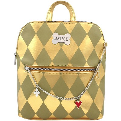 Birds of Prey Harley Quinn Boobytrap Battle Jumpsuit Overalls Costume Design Backpack Purse Bag Gold