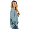 U.S. Apparel Men's & Women's Relaxed Fit Crew Neck Garment Dyed Sweatshirt | Lake Tahoe Blue - 3 of 4