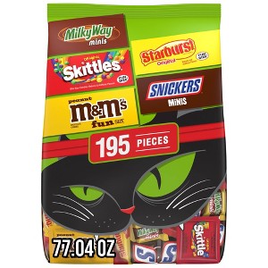 Mars - Snickers, M&M's, Starburst, Skittles, Milky Way Halloween Candy Bulk Variety Bag - 77.4oz/195ct - 1 of 4
