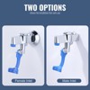WOWOW Commercial Wall Mounted Pot Filler Push Back Glass Filler Faucet High-Arc in Polished Chrome - 2 of 4