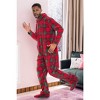 ADR Men's Plush Fleece One Piece Hooded Footed Zipper Pajamas Set, Soft Adult Jumpsuit PJs with Hood - 4 of 4